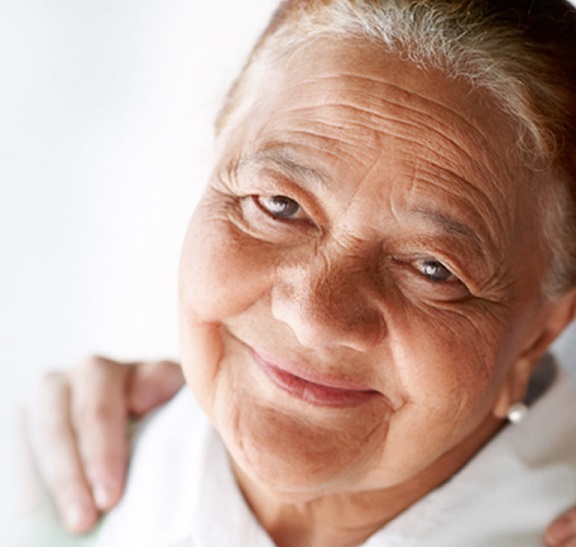 Older woman smiling